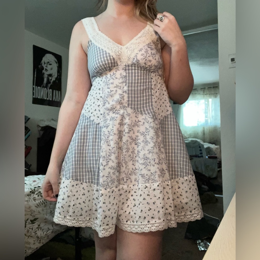 AMERICAN EAGLE picnic quilt dress, xs